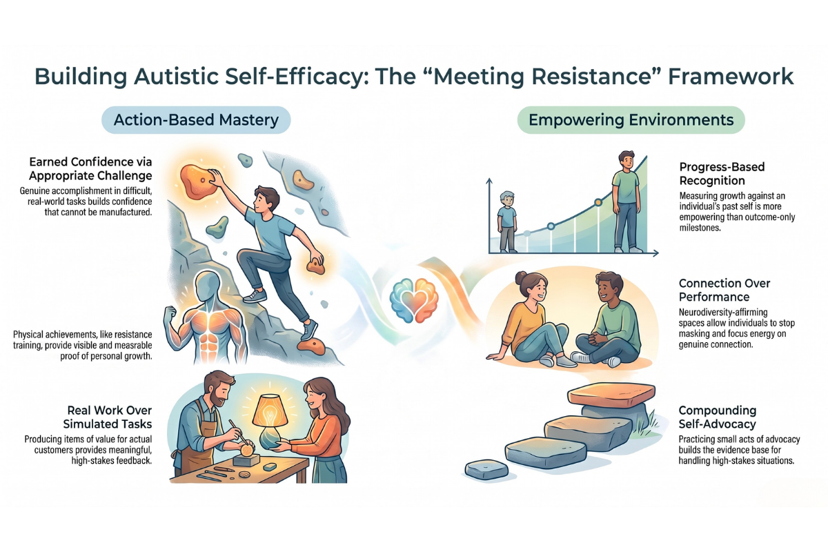 an infographic that shows how to build confidence autism